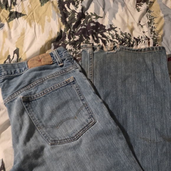 American Eagle Outfitters Blue Wide Leg Jeans - Picture 4 of 4